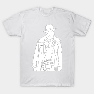 Lee Scoresby Line Art | His Dark Materials T-Shirt